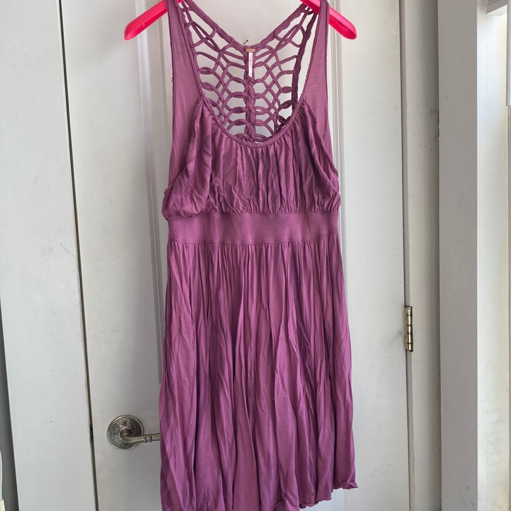 Free people batik tie dyed dress. Intricate crocheted back. Very unique .